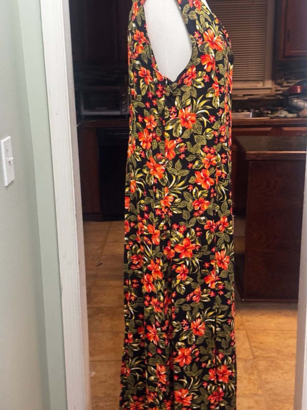 Erika Dresses Floral Sleeveless Button-Front Maxi Dress Size XL - Picture 3 of 9